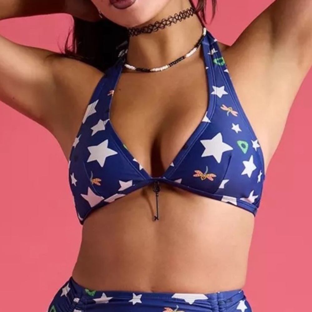 Coraline Icons Halter Swim Top‎ Hot Topic